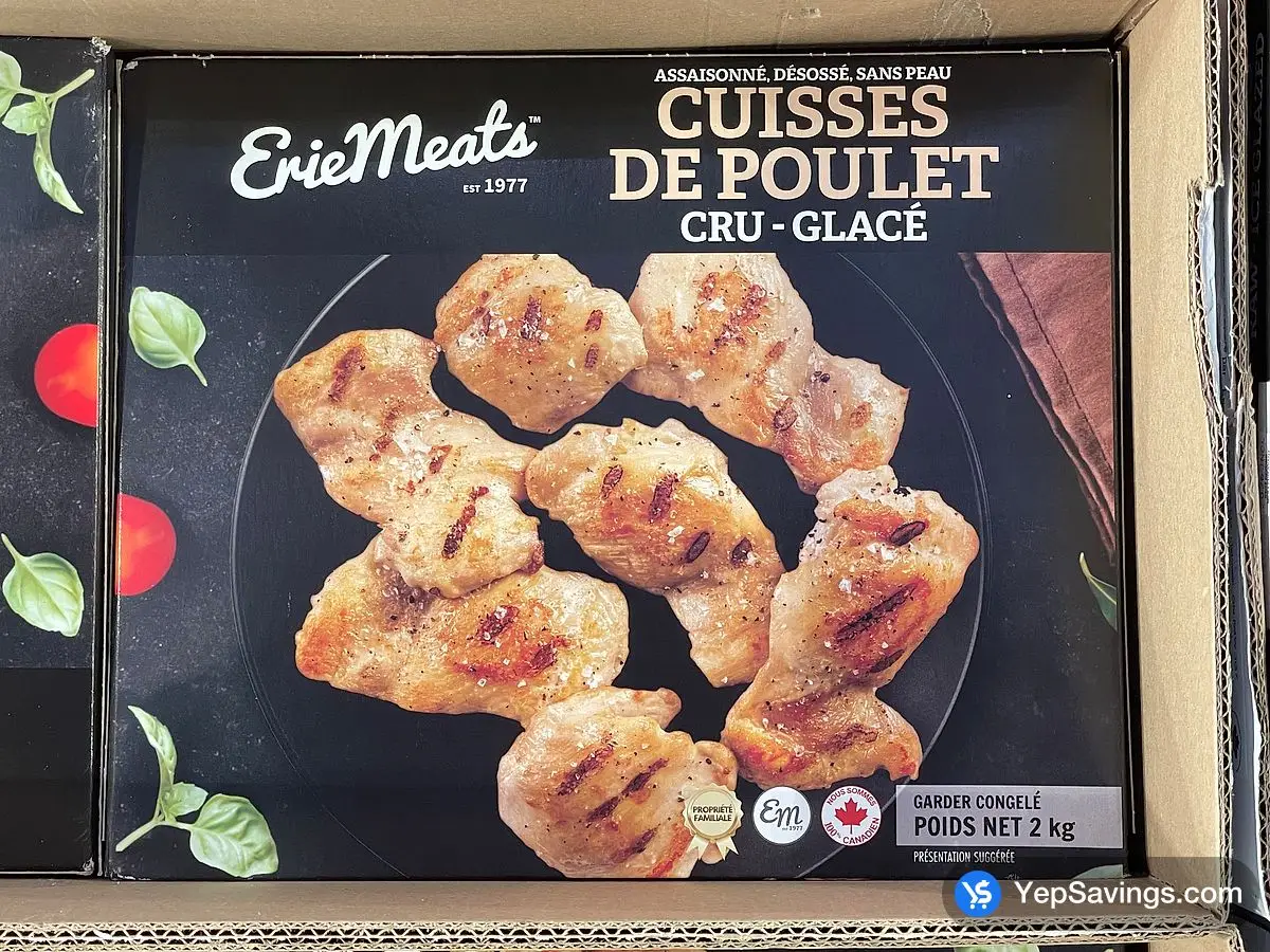 Costco ERIE MEATS CHICKEN THIGHS 2 kg - Canada (ITM 1948863)