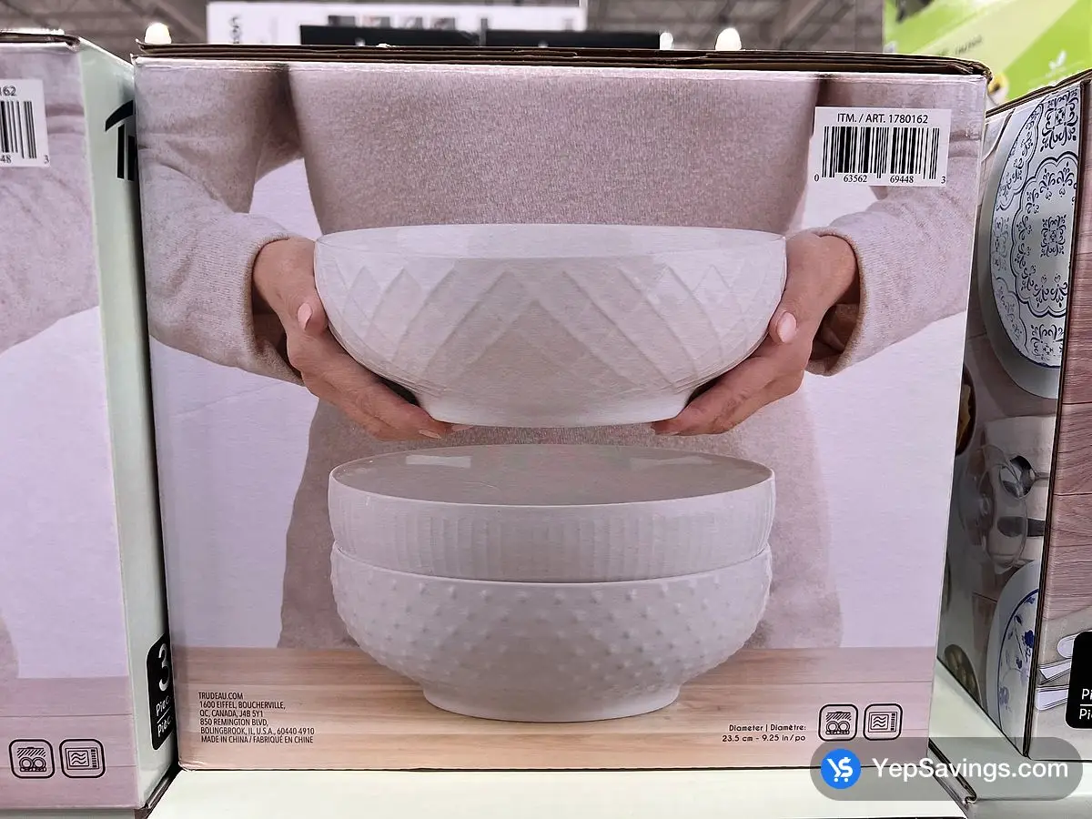 Costco TRUDEAU GRACE SERVING BOWLS 3 PIECES - Canada (ITM 1780162)