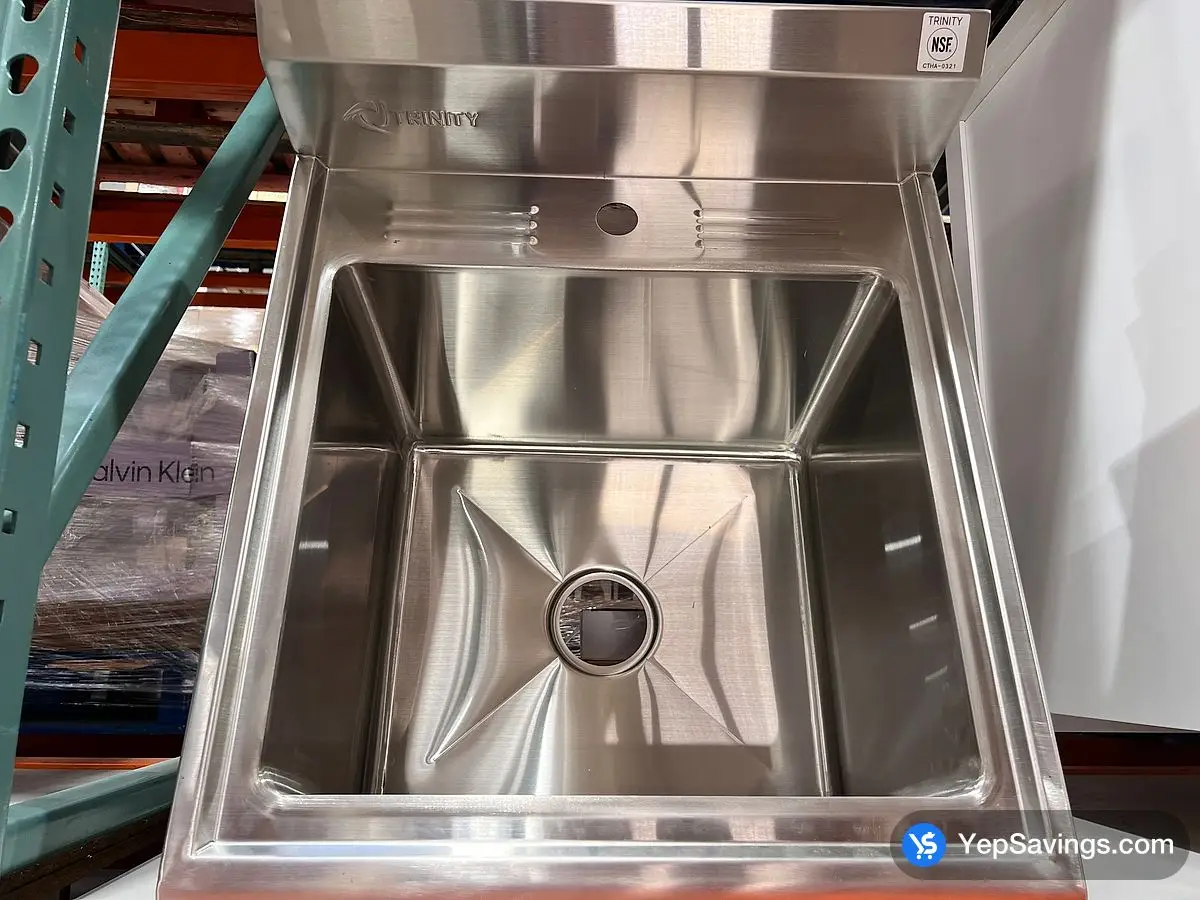 TRINITY STAINLESS STEEL UTILITY SINK W / FAUCET - Costco Canada (ITM 1469828) (image 2)