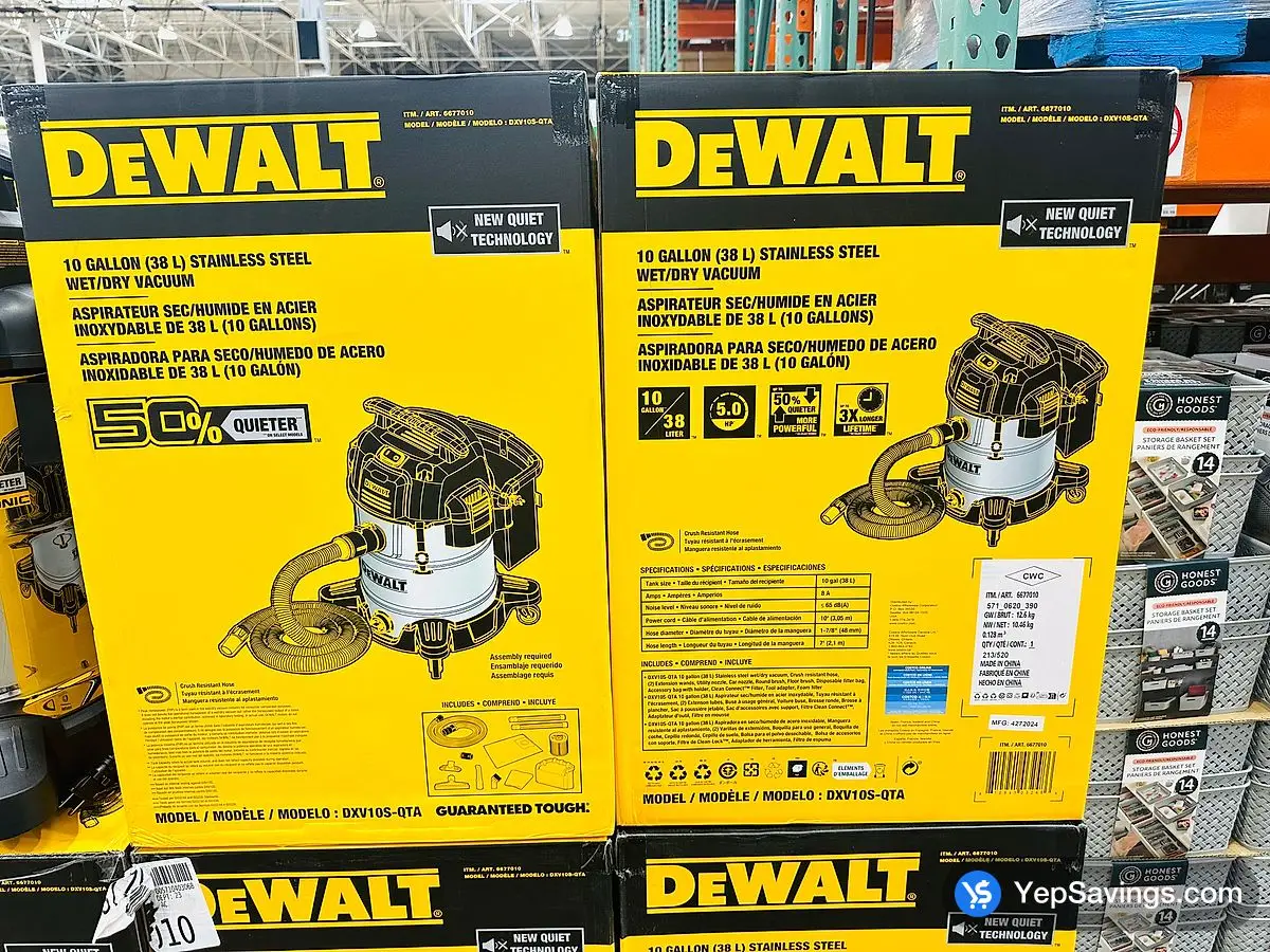 DEWALT QUIET WET / DRY VACUUM 10G / 38L ITM 6677010 at Costco