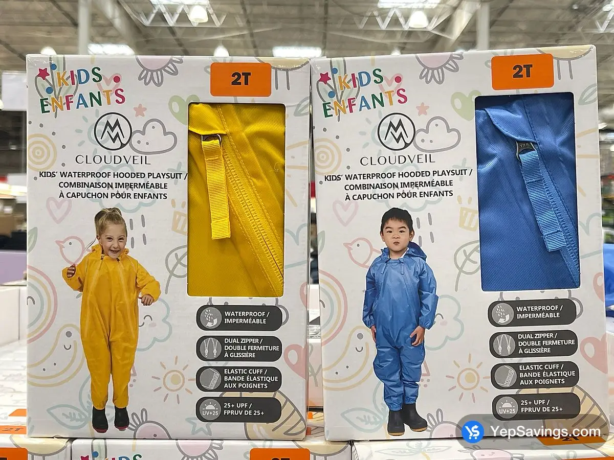 CLOUDVEIL RAINSUIT KIDS SIZES 12M-3T ITM 1111234 at Costco
