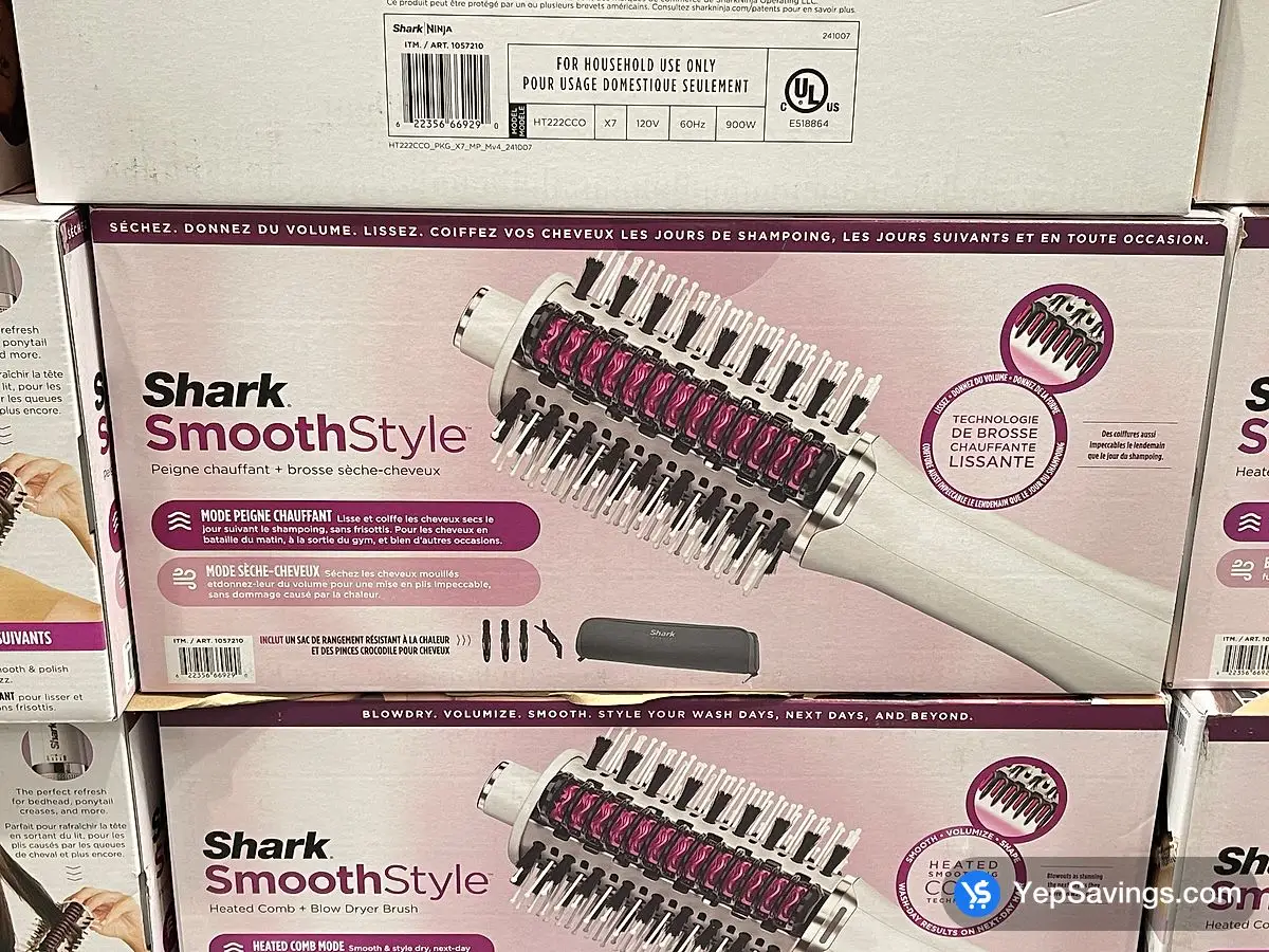 Costco SHARK SMOOTHSTYLE HEATED COMB & BRUSH - Canada (ITM 1057210)