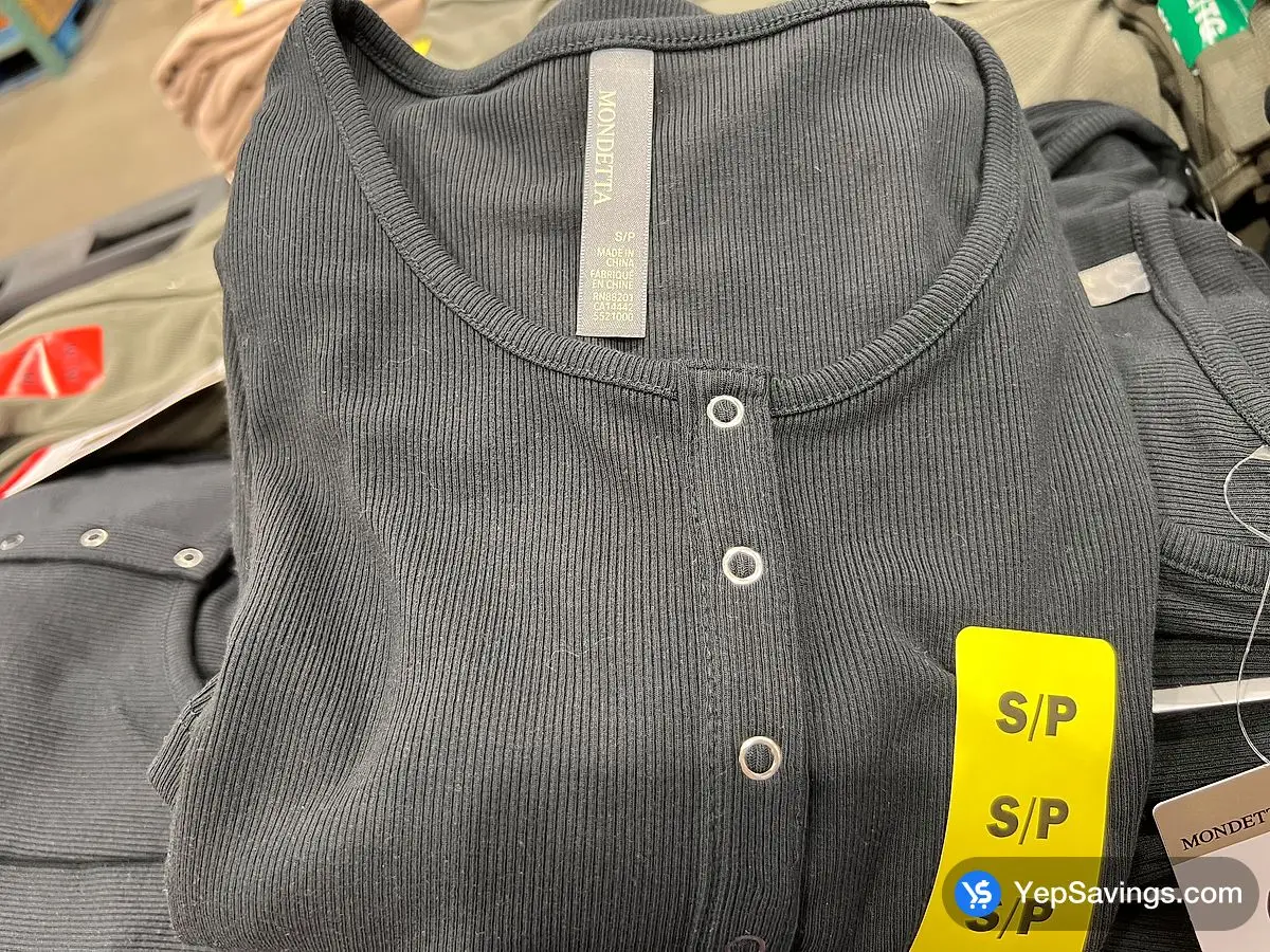 MONDETTA HENLEY TOP + LADIES SIZES S - XXL ITM 5521004 at Costco