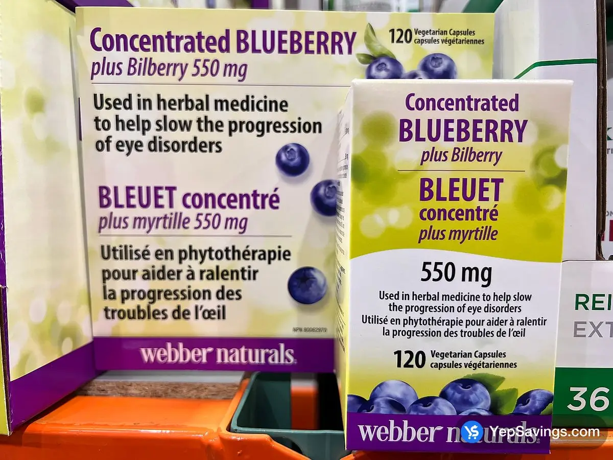 WEBBER BLUEBERRY PLUS WITH BILLBERRY 120 VEGETARIAN CAPS ITM 3244660 at Costco
