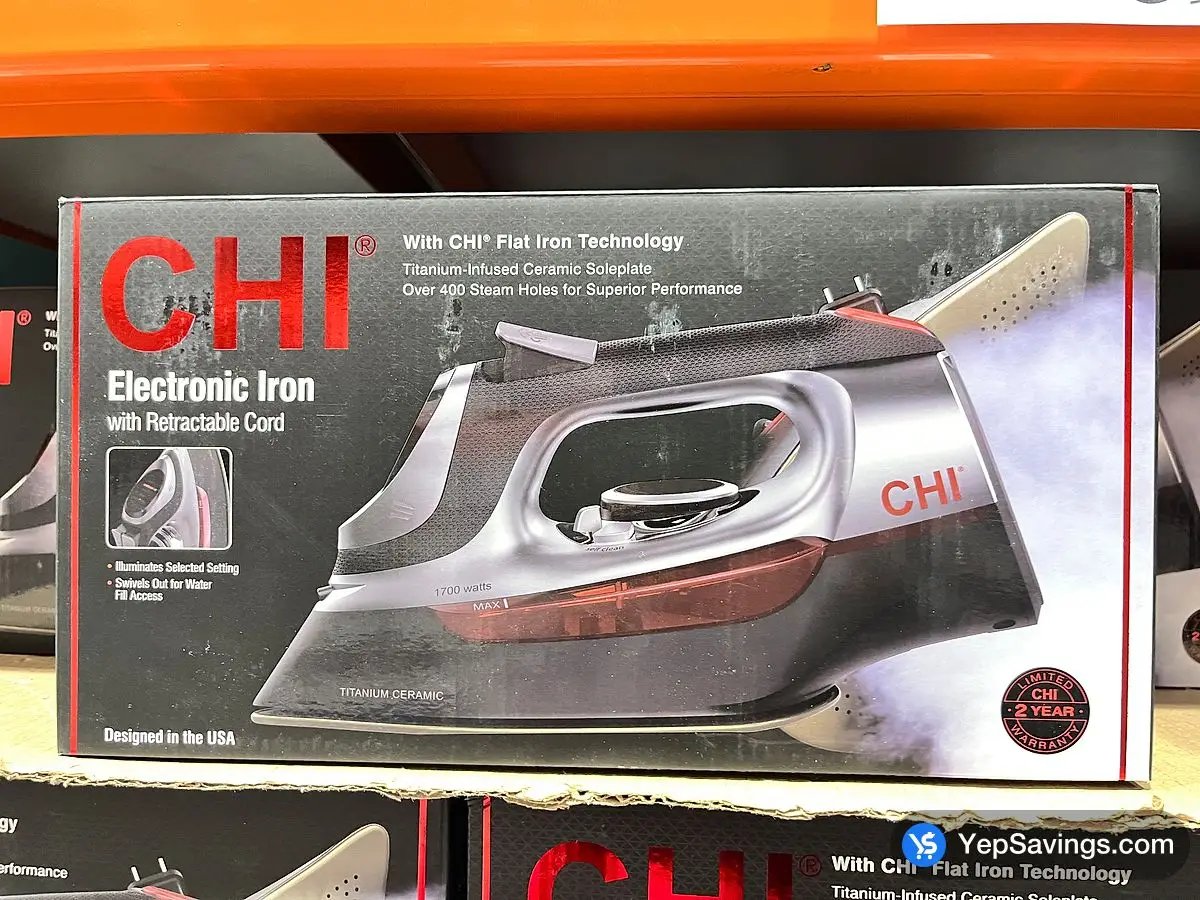 Costco CHI ELECTRONIC IRON RETRACTABLE CORD - Canada (ITM 1171500)