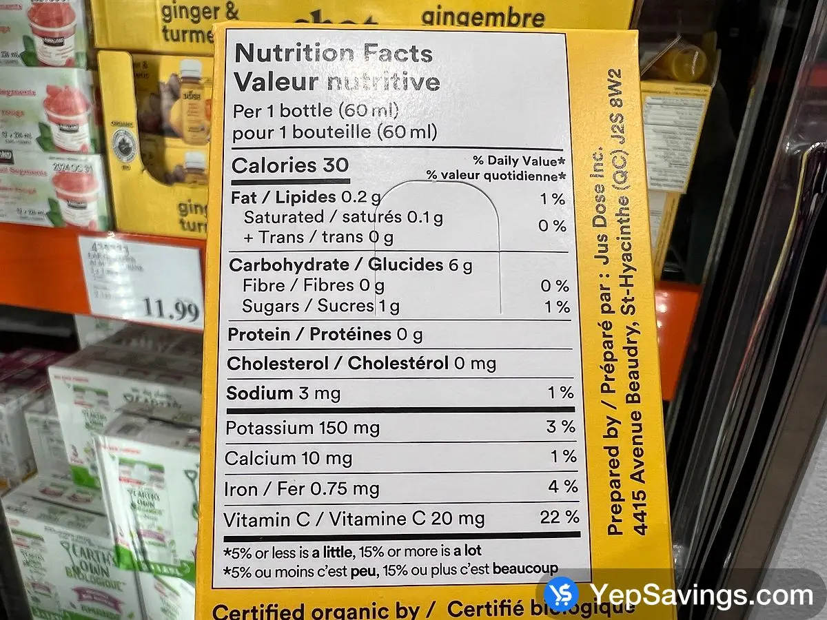 Costco DOSE GINGER AND TUMERIC 8 x 60 mL - Canada (ITM 1744506)
