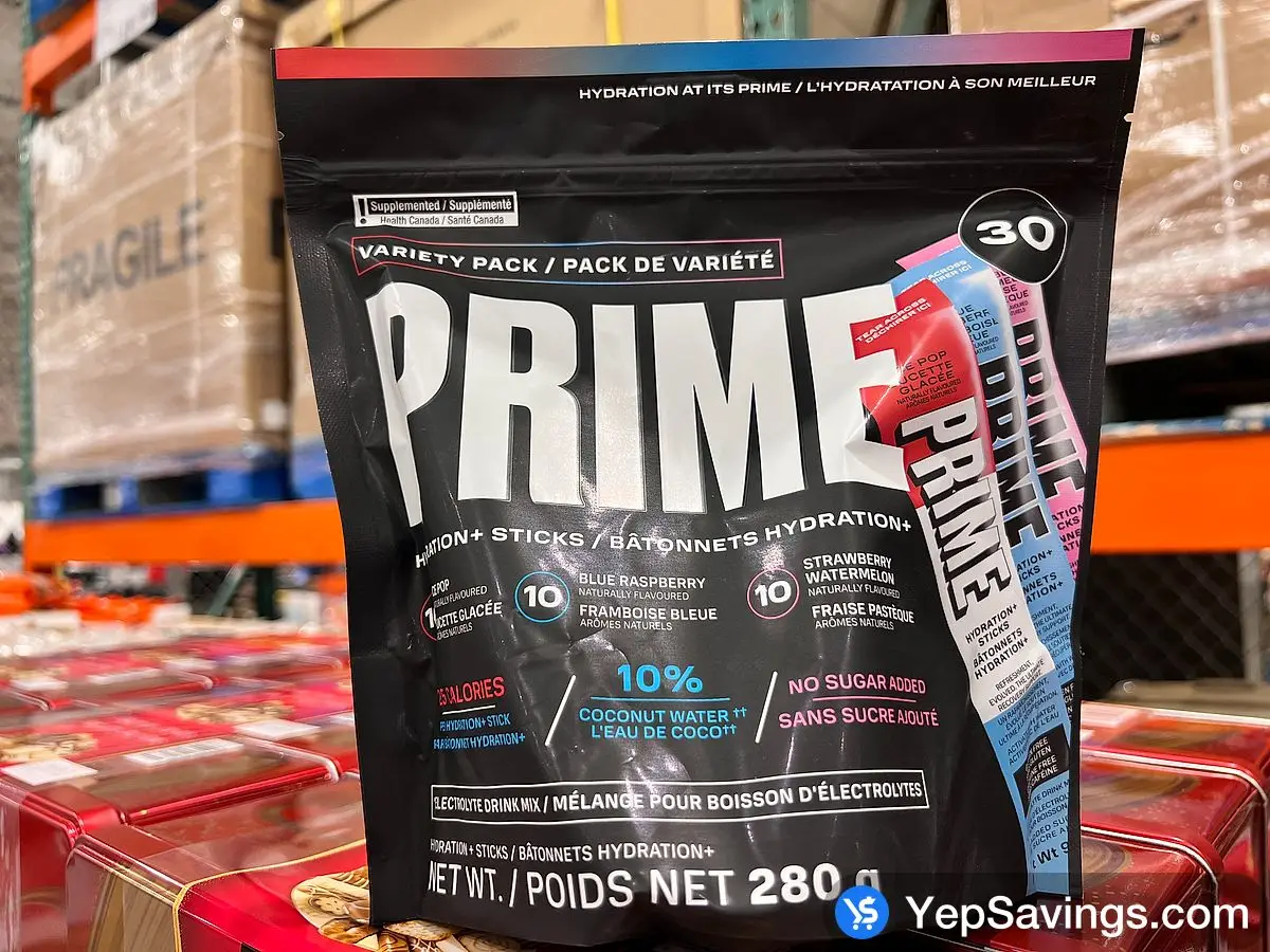 PRIME HYDRATION STICKS VARIETY PACK 30 count ITM 1756392 at Costco