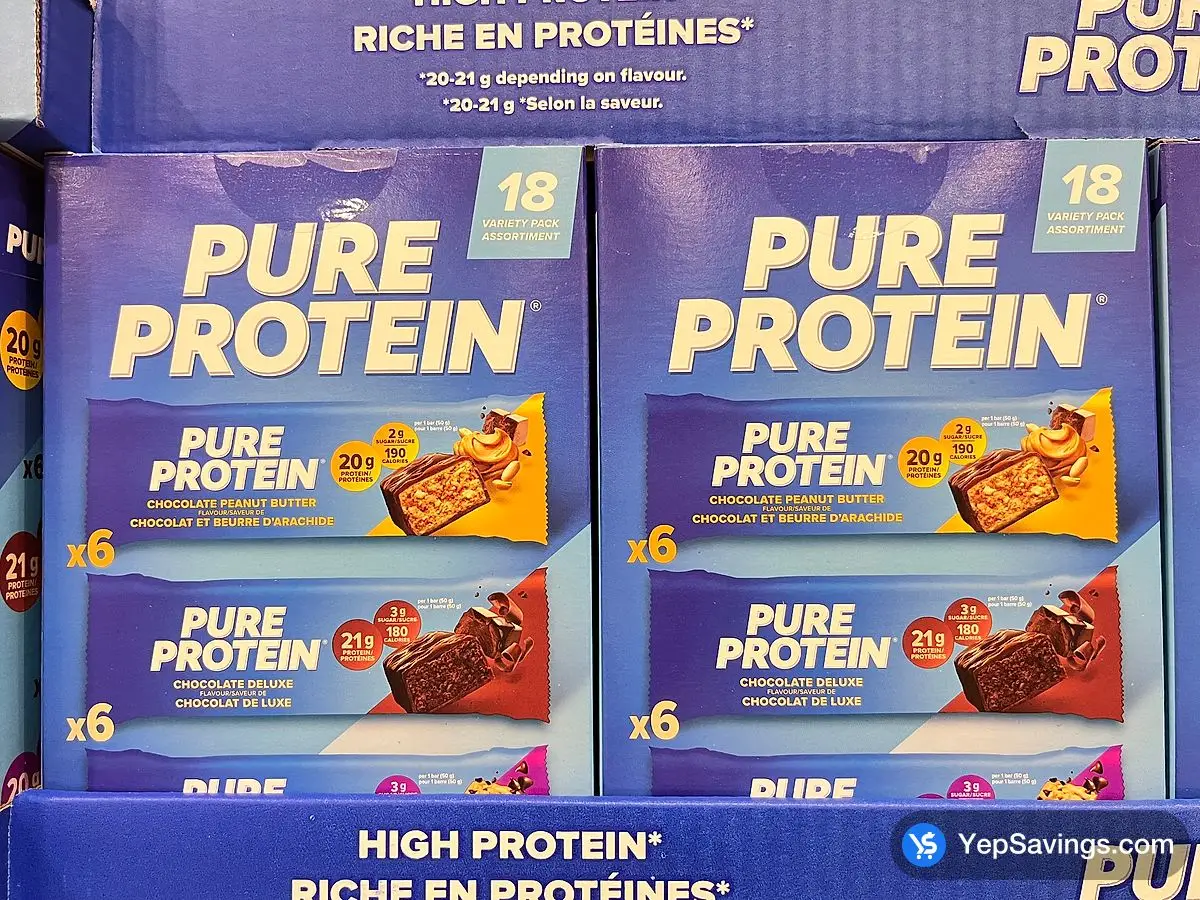 Costco PURE PROTEIN VARIETY PACK 18 X 50g - Canada (ITM 324143)