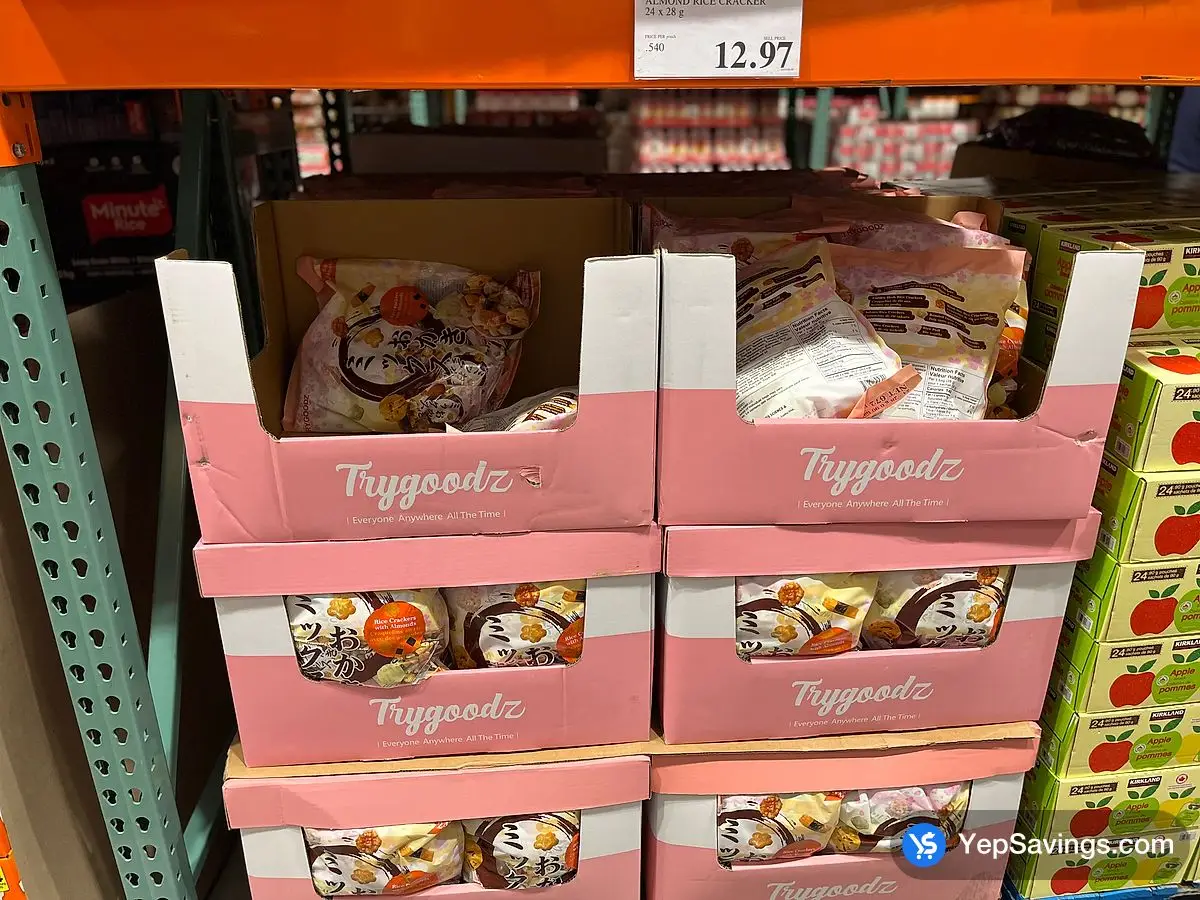 Costco TRYGOODZ ALMOND RICE CRACKER 24 x 28 g - Canada (ITM 1512503)