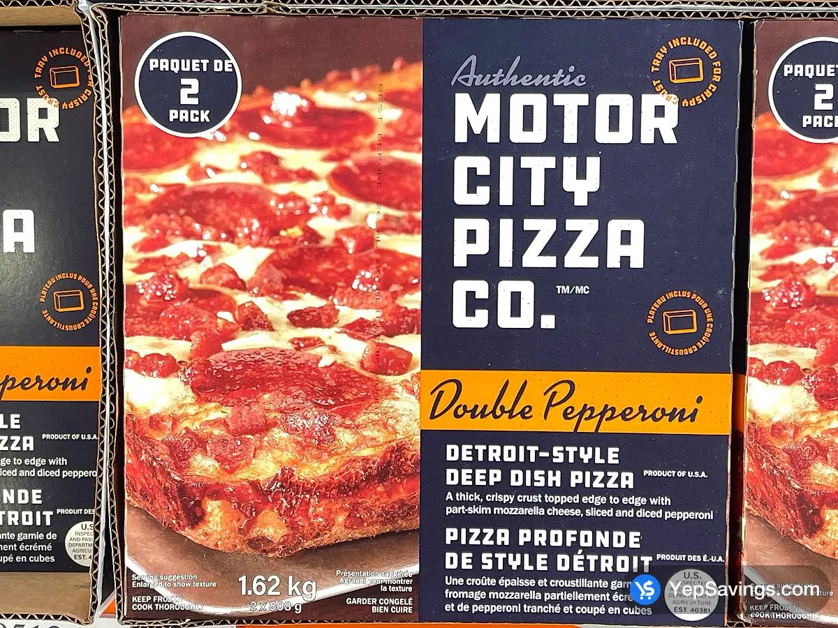 Costco MOTOR CITY PIZZA DEEP DISH PEPPERONI 2 x 808 g - Canada (ITM 1652977)