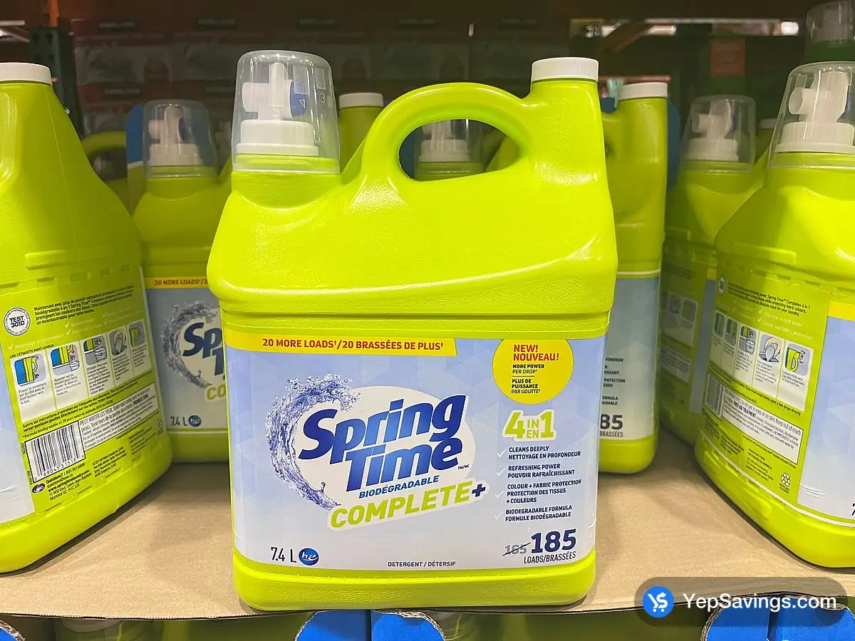 SPRINGTIME LAUNDRY DETERGENT 185 wash loads ITM 1622430 at Costco