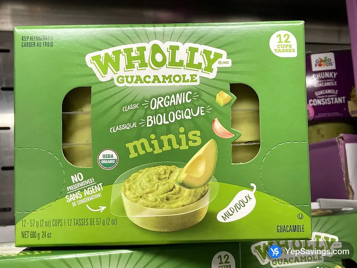 WHOLLY GUACAMOLE ORGANIC MINI GUACAMOLE 12X57g ITM 438342 at Costco