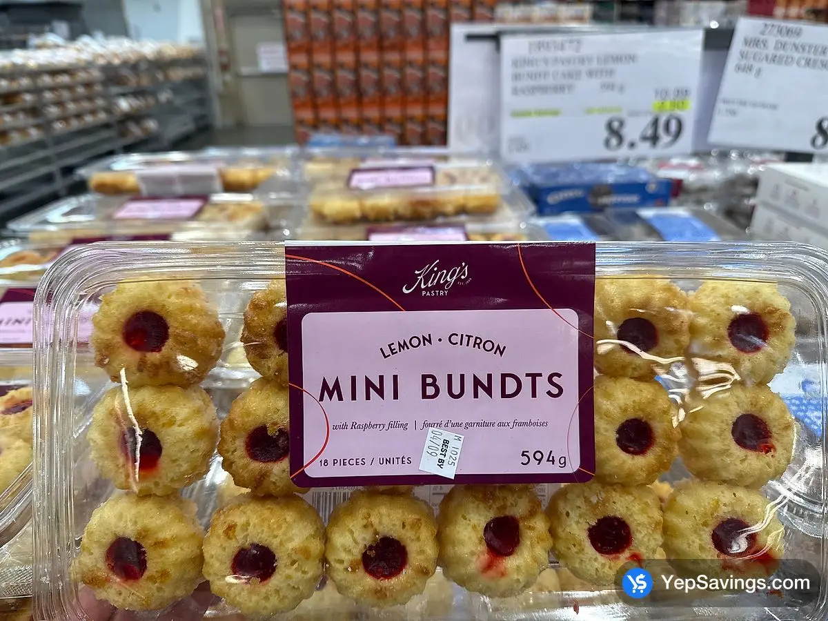 Costco KING'S PASTRY LEMON BUNDT CAKE WITH RASPBERRY 594 g - Canada (ITM 1893472)