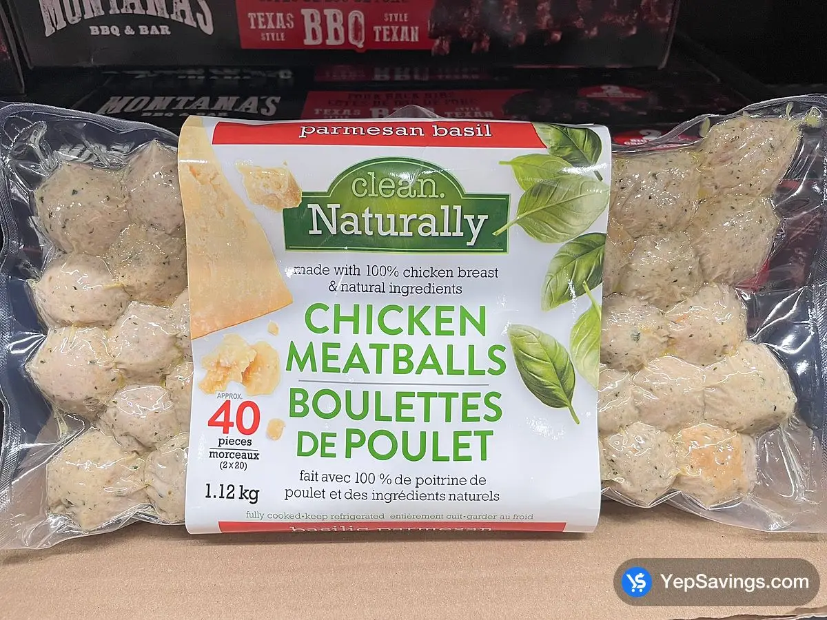 Costco CLEAN BASIL / PARM CHICKEN MEATBALLS 1.12 kg - Canada (ITM 1880633)