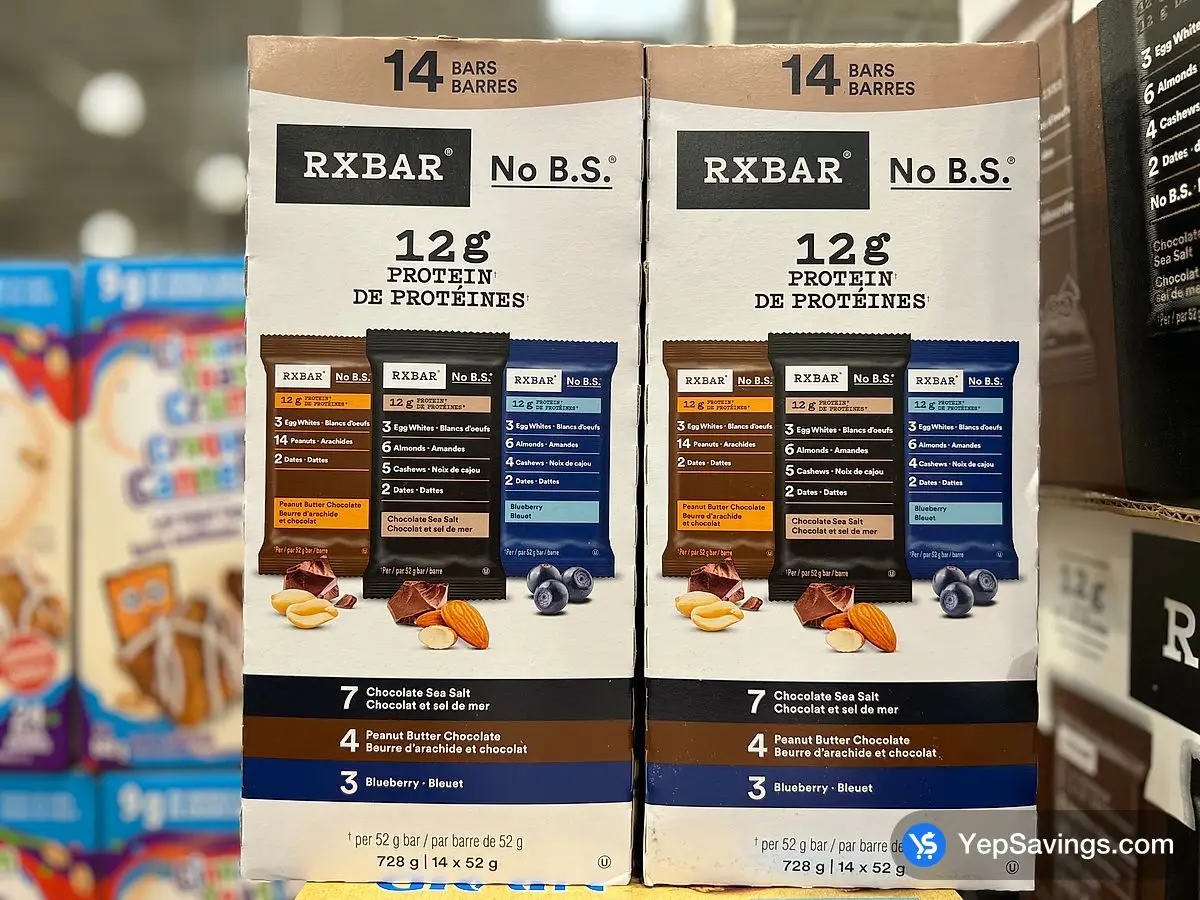 Costco RXBAR PROTEIN BAR VARIETY 14 x 52 g - Canada (ITM 5302575)