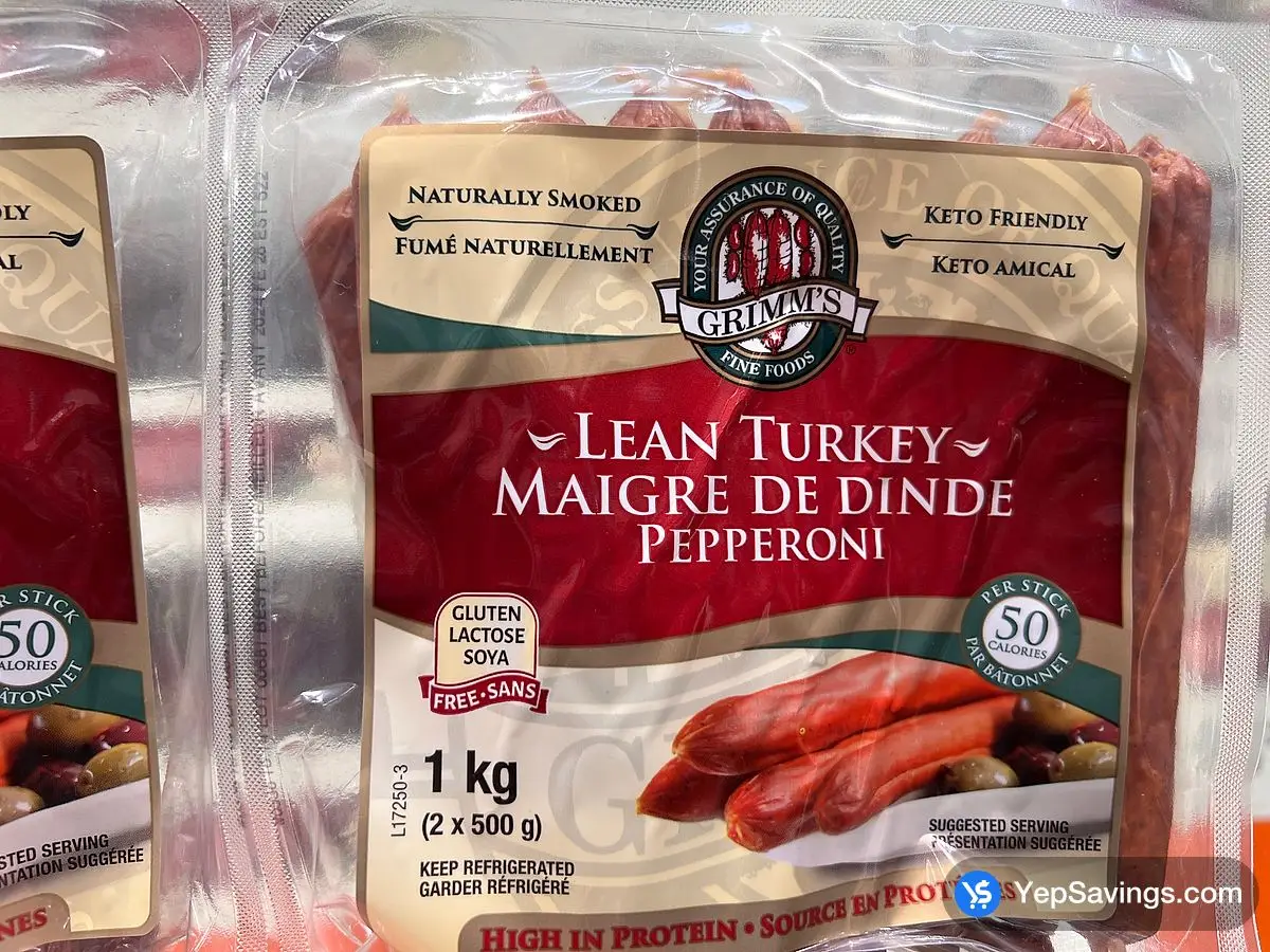 GRIMM'S YOURS NATURALLY TURKEY PEPPERONI 1kg ITM 334050 at Costco
