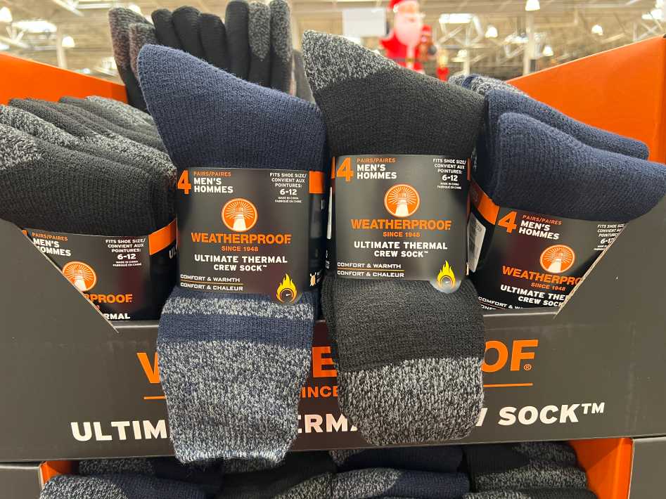 Costco WFATHERPROOF THERMAL SOCK 4PK MENS SIZES 6-12 - Canada (ITM 1058010)