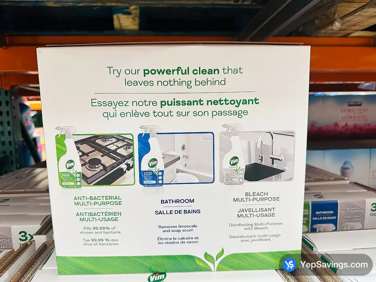 Costco VIM POWER & SHINE SPRAYS 3 x 700 mL - Canada (ITM 1835566)