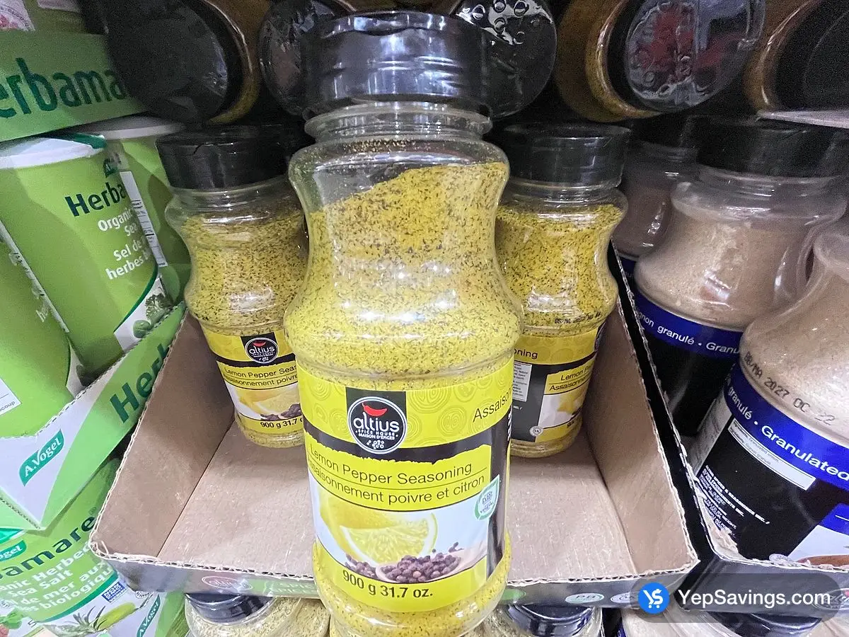 Costco ALTIUS LEMON PEPPER 900 g - Canada (ITM 1644649)