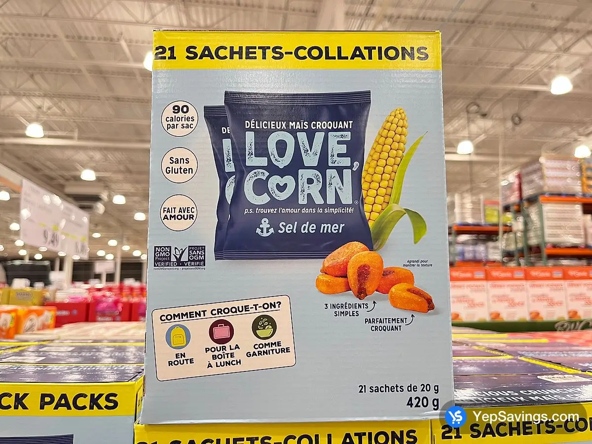 Costco LOVE CORN SEA SALT 21 x 20 g - Canada (ITM 1848539)