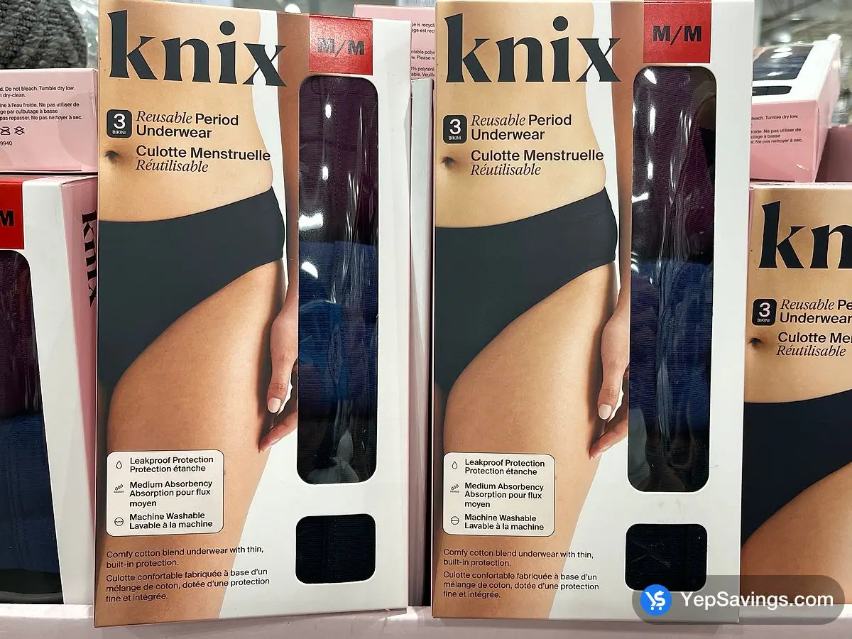 Costco KNIX PERIOD UNDERWEAR 3PK + WOMENS SIZES S - XXL - Canada (ITM 2813280)
