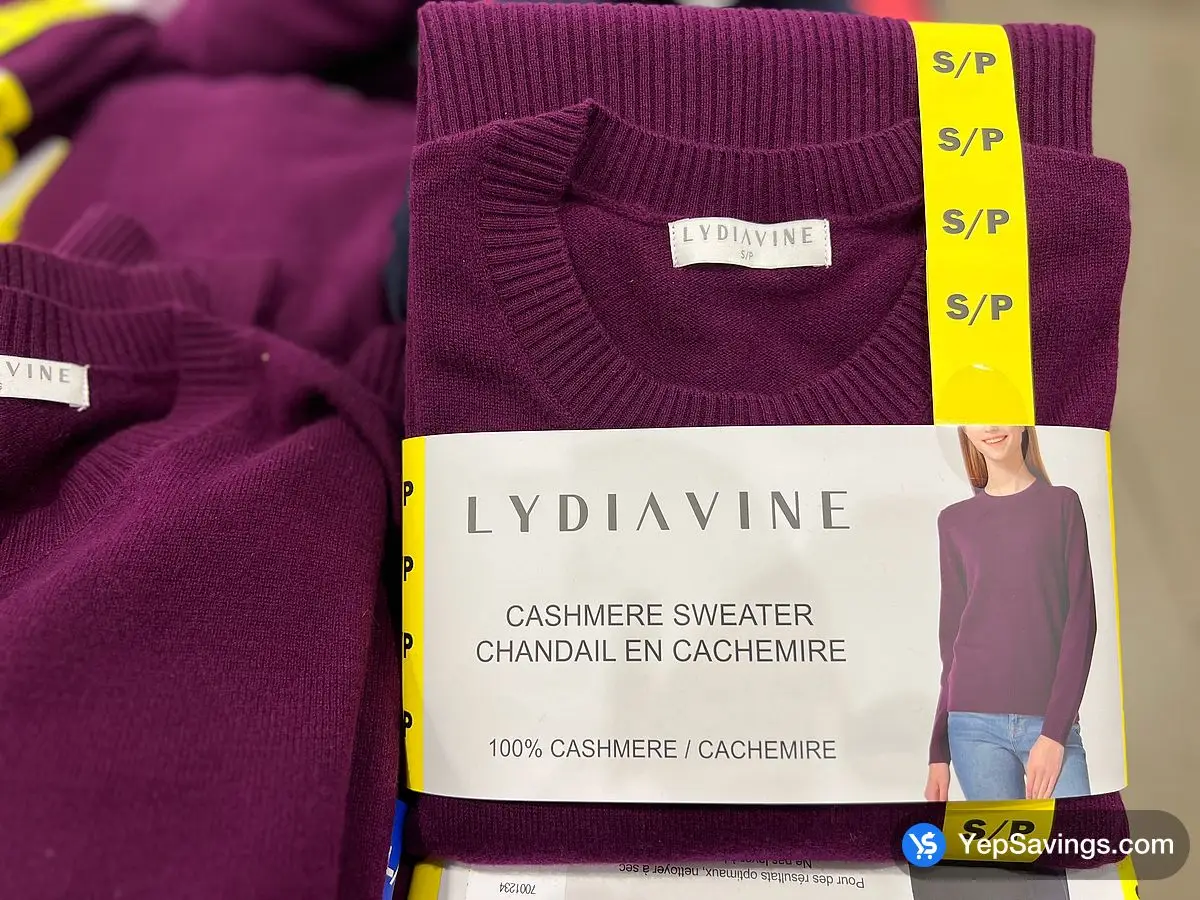 Costco LYDIA VINE CASHMERE SWEATER LADIES SIZES S - XL - Canada (ITM 7001234)