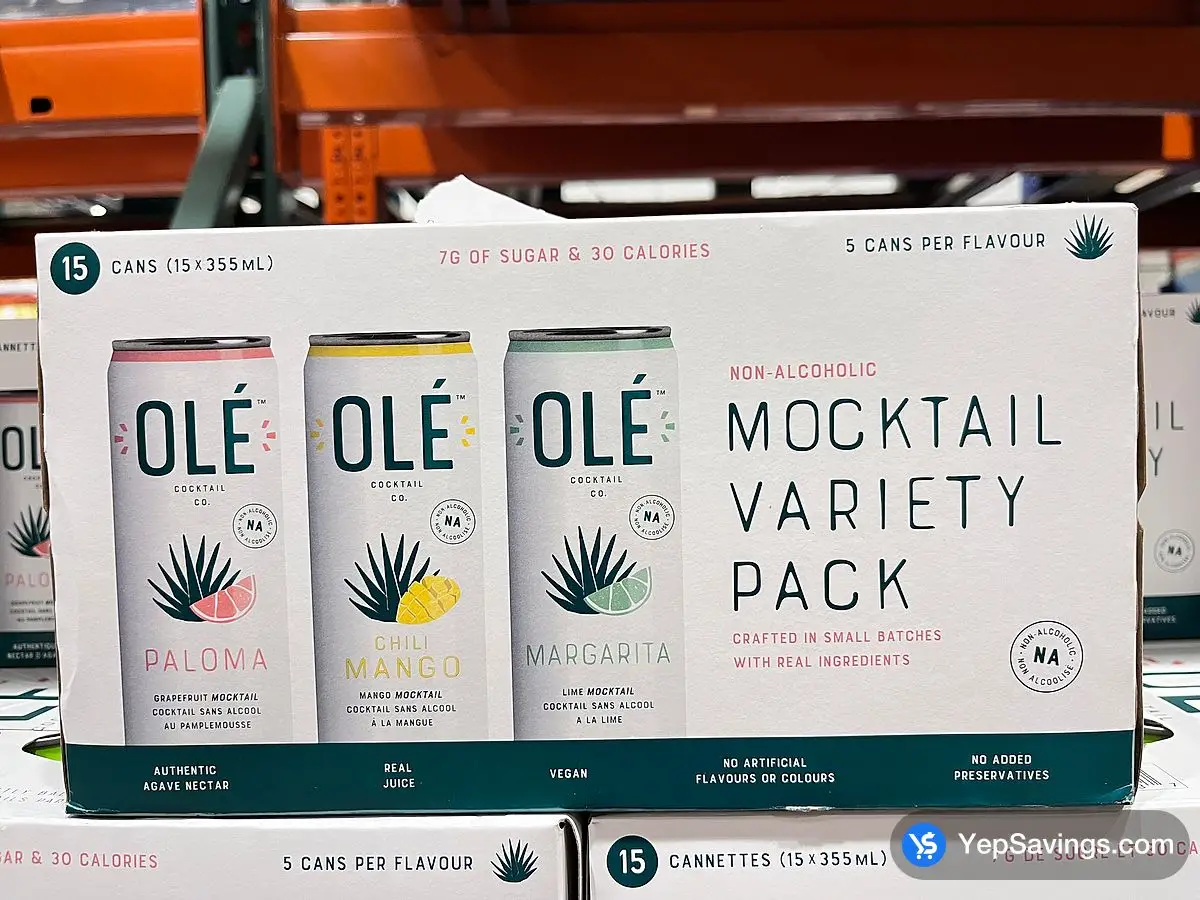 Costco OLE MOCKTAIL VARIETY PACK 15 x 355 mL - Canada (ITM 1781570)