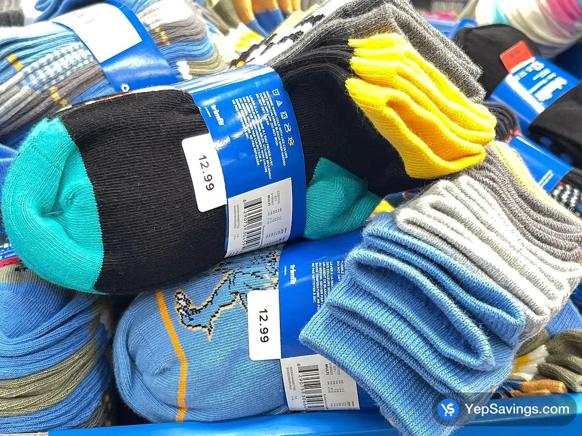 TRIMFIT KIDS SOCKS 12PK SIZE 7-11,11-4,4-10 ITM 2195000 at Costco