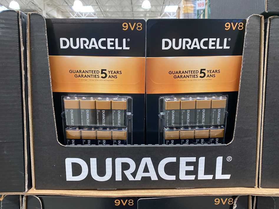 DURACELL "9V" BATTERIES PACK OF 8 ITM 400198 at Costco