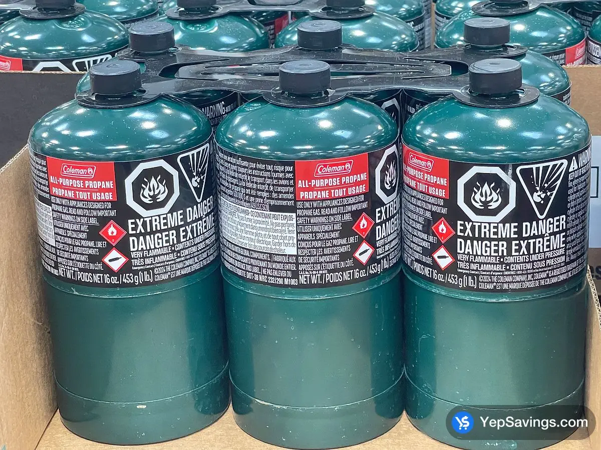 Costco COLEMAN PROPANE FUEL CYLINDERS 6 PACK - Canada (ITM 1018348)