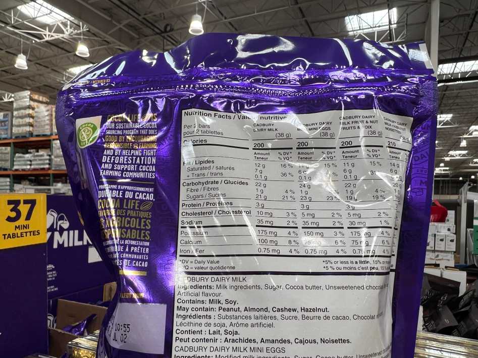 Costco CADBURY DAIRY MILK ASSORTED 703 g - Canada (ITM 1743223)