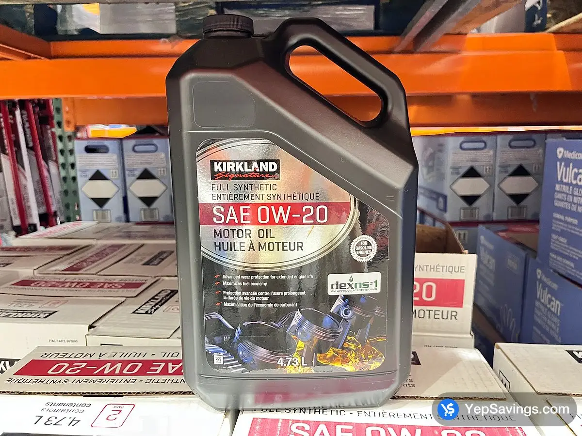 Costco KIRKLAND SIGNATURE SYNTHETIC OIL 0W20 4.73L PACK OF 2 - Canada (ITM 997895)
