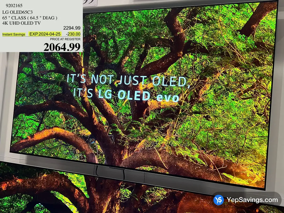LG OLED65C3 65 " CLASS ( 64.5 " DIAG ) 4K UHD OLED TV at Costco 3180