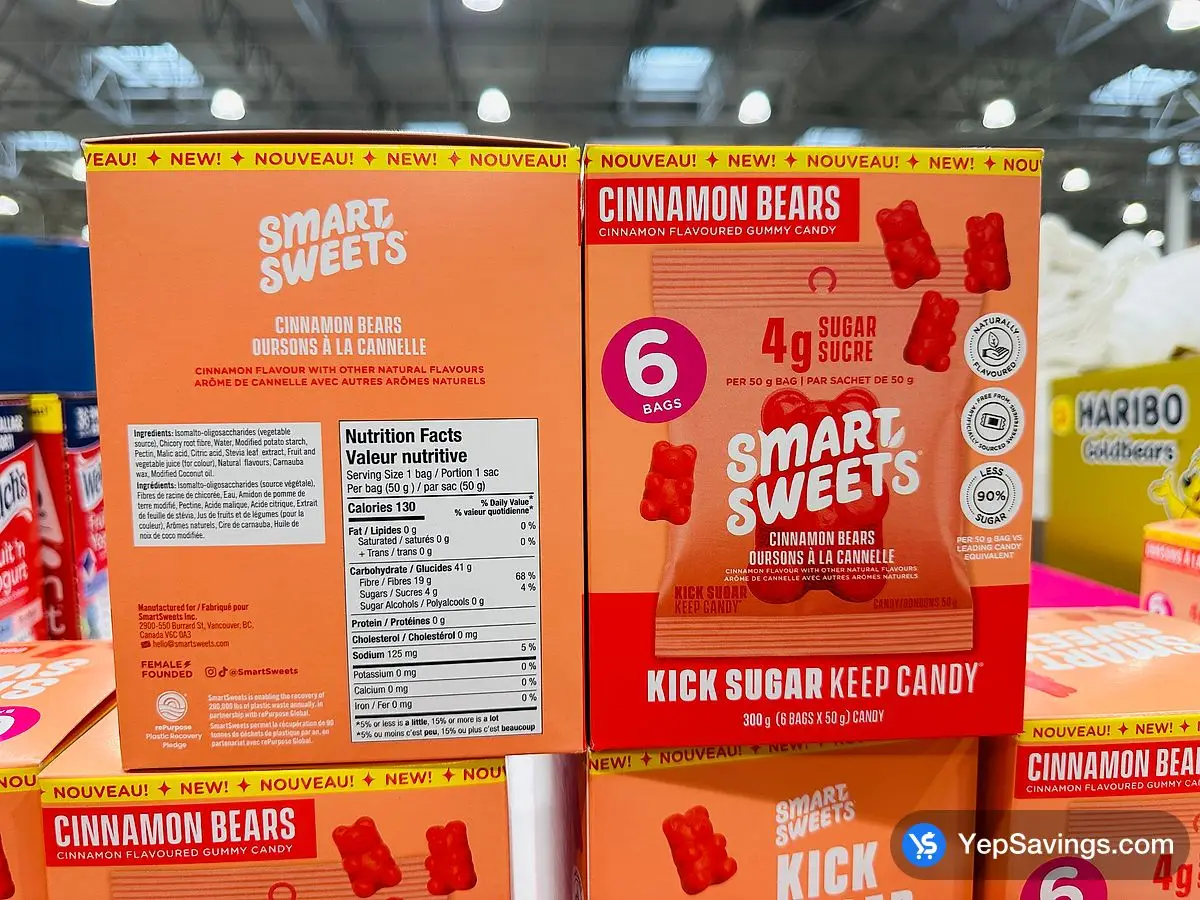 Costco SMART SWEETS CINNAMON BEARS 6 x 50 g - Canada (ITM 1869116)