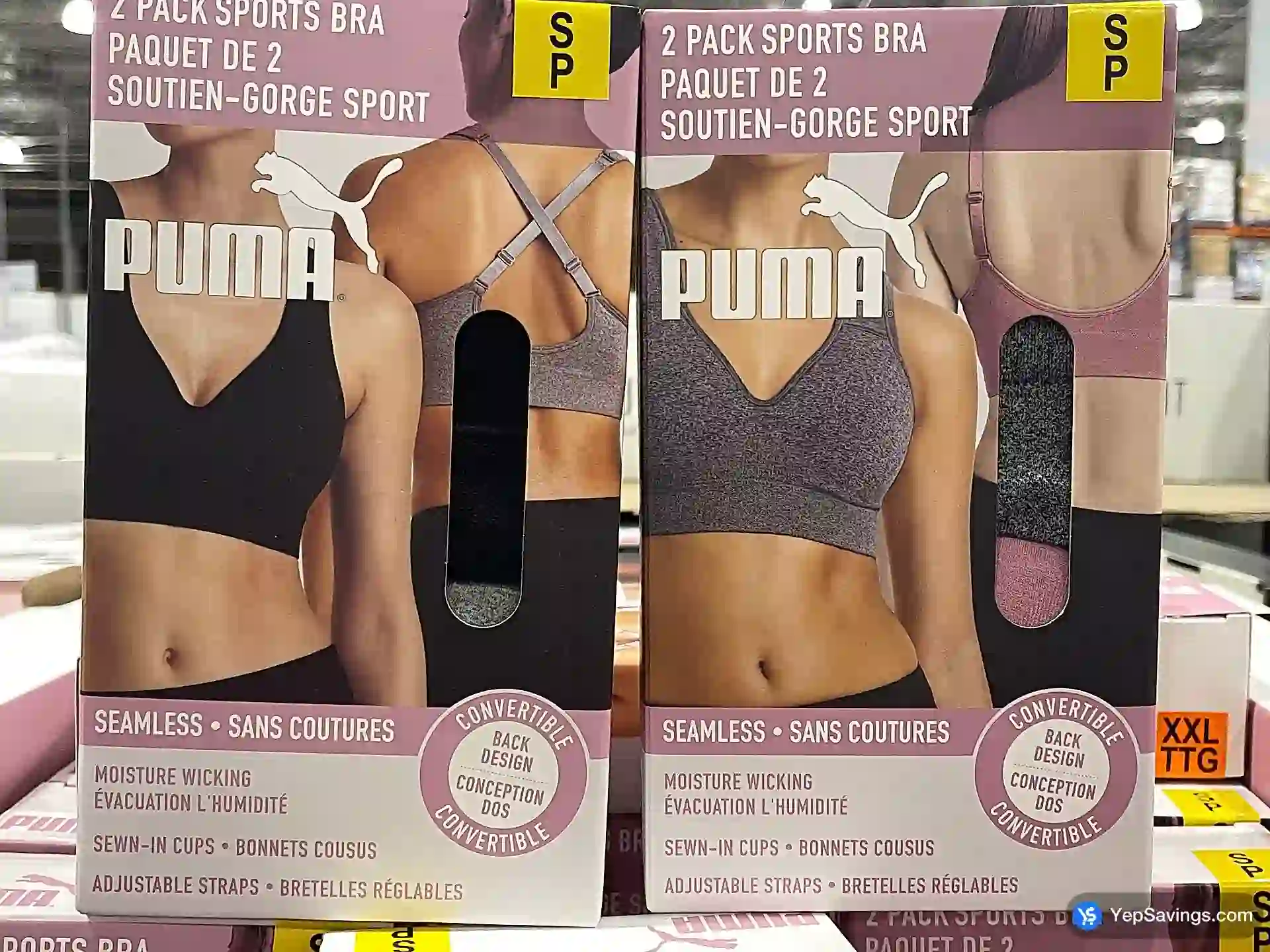 PUMA SPORTS BRA 2PK +WOMENS SIZES S-XXL - Costco Canada