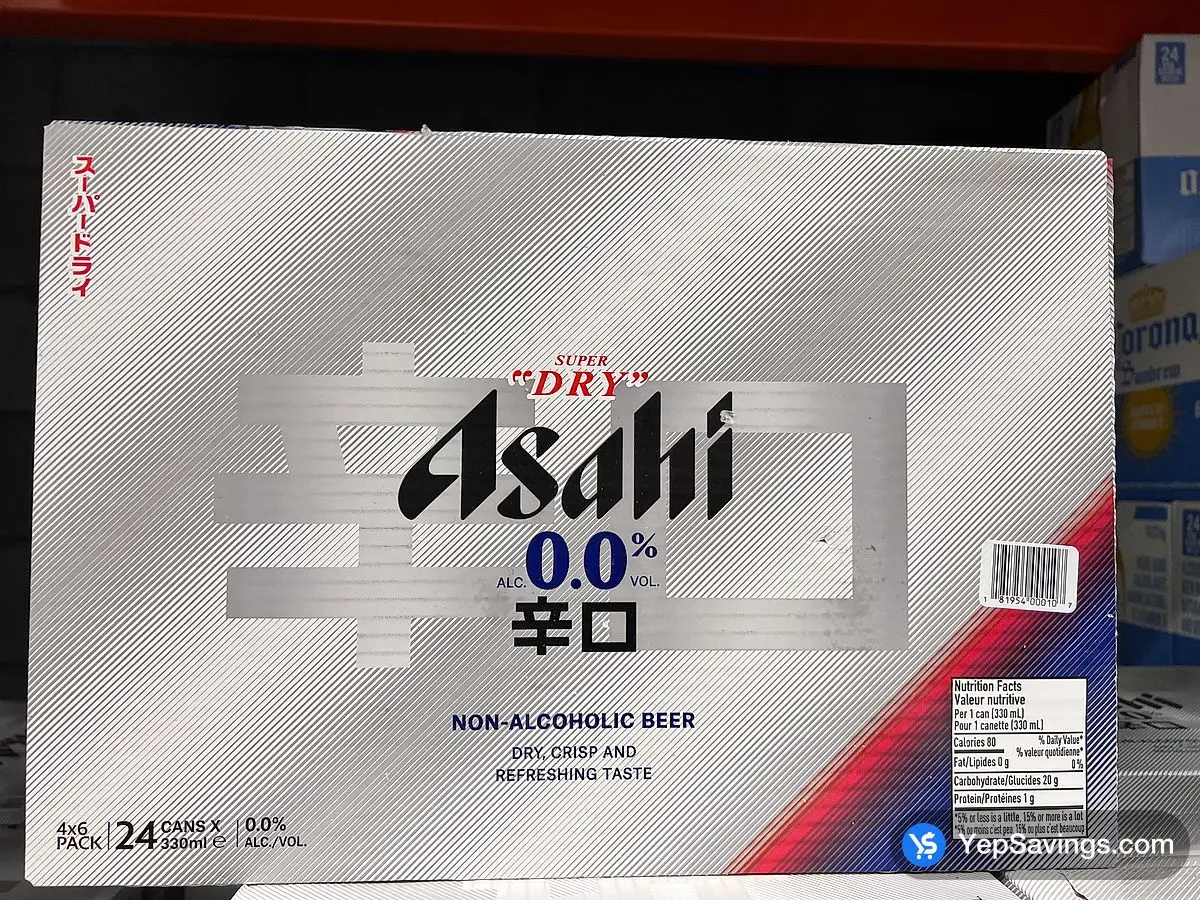 ASAHI ALCOHOL - FREE BEER 24 x 330 mL ITM 1764357 at Costco