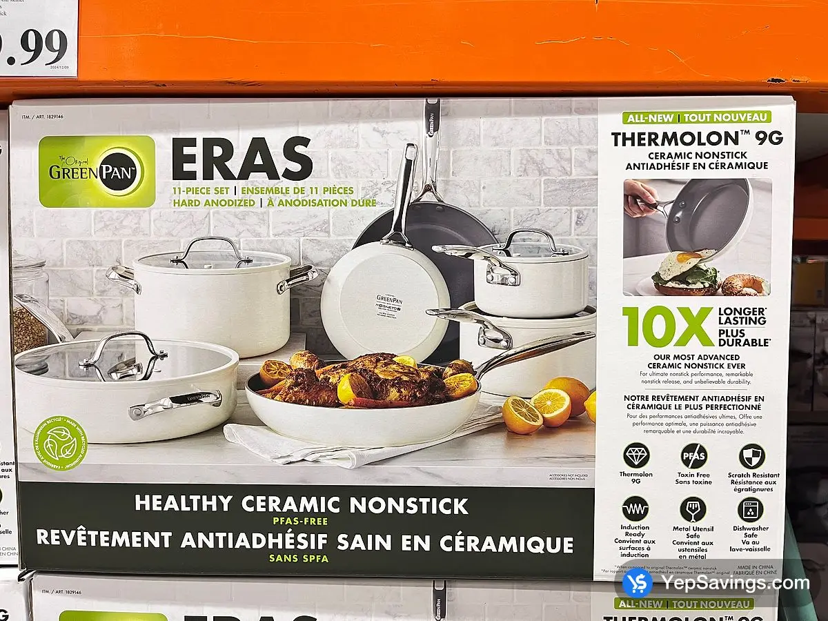 Costco GREENPAN ERAS COOKWARE SET 11 PIECES - Canada (ITM 1829146)