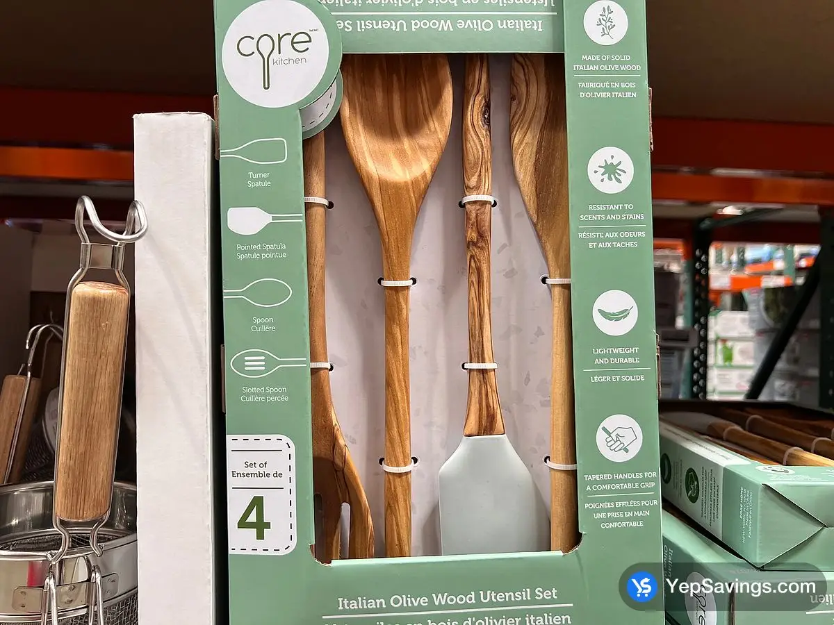 CORE KITCHEN OLIVE WOOD TOOLS 4 PIECES ITM 1782076 at Costco