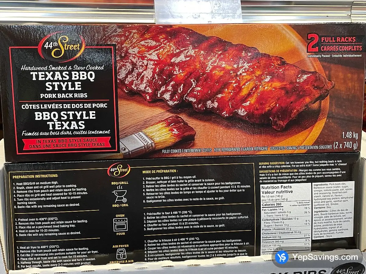 ROADHOUSE PORK BACK RIBS 1.8 kg ITM 2107962 at Costco