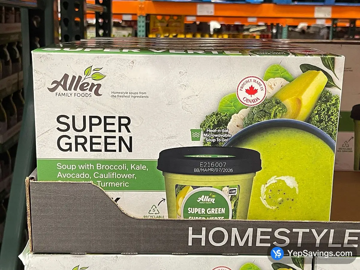 Costco ALLEN FAMILY FOODS SUPER GREEN SOUP 6 x 400 mL - Canada (ITM 1850541)