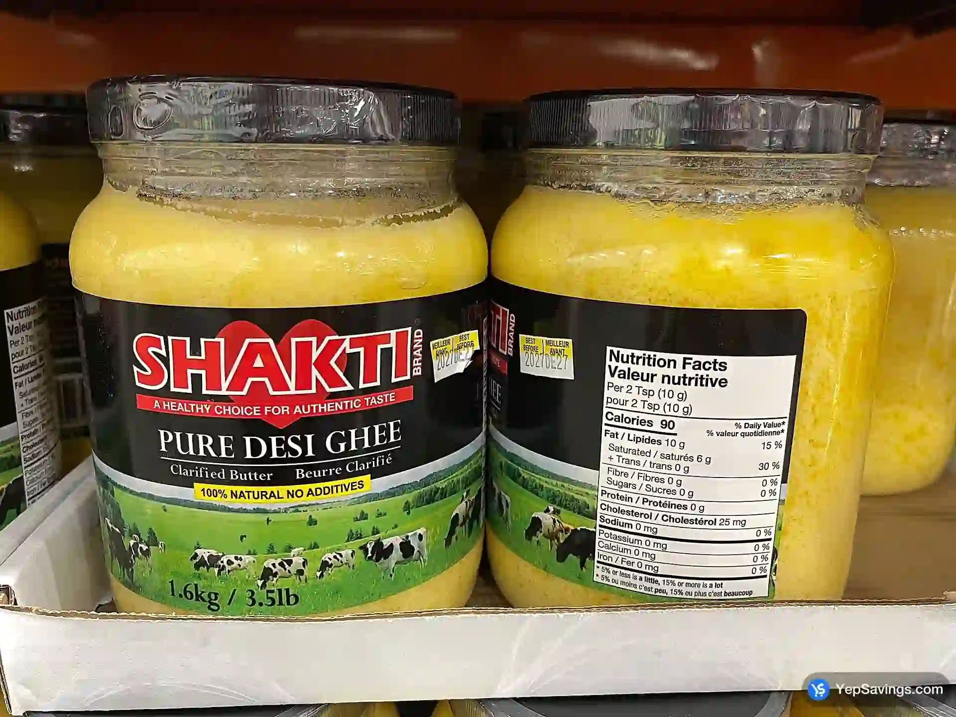 Costco SHAKTI PURE DESI GHEE 1.6 kg - Canada (ITM 1140232)