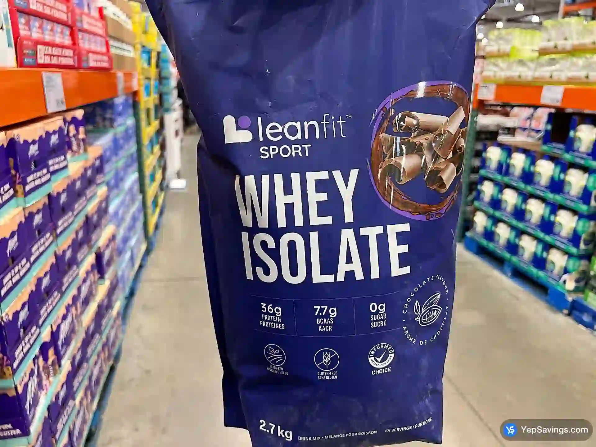 Costco LEANFIT SPORT WHEY ISOLATE CHOCOLATE 2.7 KG - Canada (ITM 1774039)