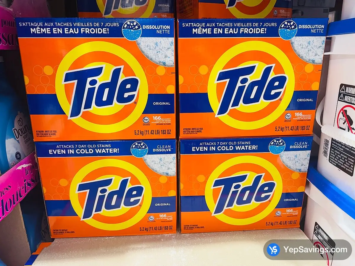 Costco TIDE POWDER ORIGINAL LAUNDRY DETERGENT HE 5.2 kg 166 WASHLOADS - Canada (ITM 3842012)
