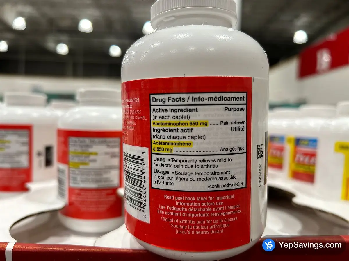 Costco * TYLENOL ARTHRITIS 650MG 325 CAPLETS - Canada (ITM 4988530)
