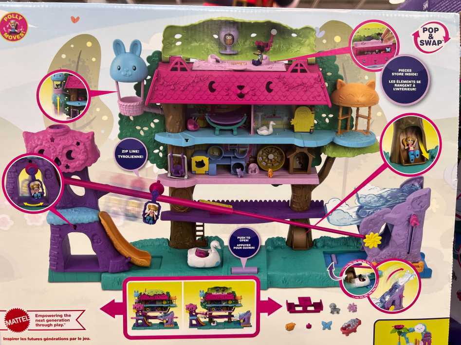 Costco POLLY POCKET POLLIVILLE TREEHOUSE + RAINBOW UNICORN SALON - Canada (ITM 2400062)
