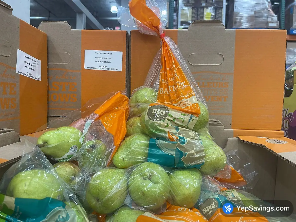 Costco BARTLETT PEARS PRODUCT OF AUSTRALIA FANCY GRADE - Canada (ITM 1056300)