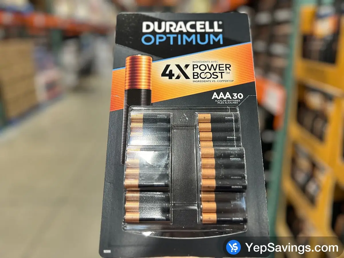 DURACELL POWER BOOST AAA OPTIMUM PACK OF 30 ITM 1628803 at Costco