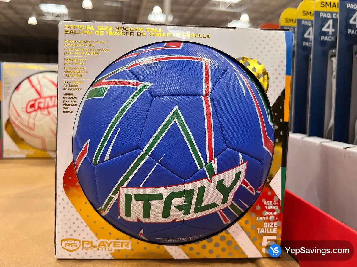 Costco PLAYER SPORTS TEAM SOCCER BALL SIZE 5 - Canada (ITM 1789535)
