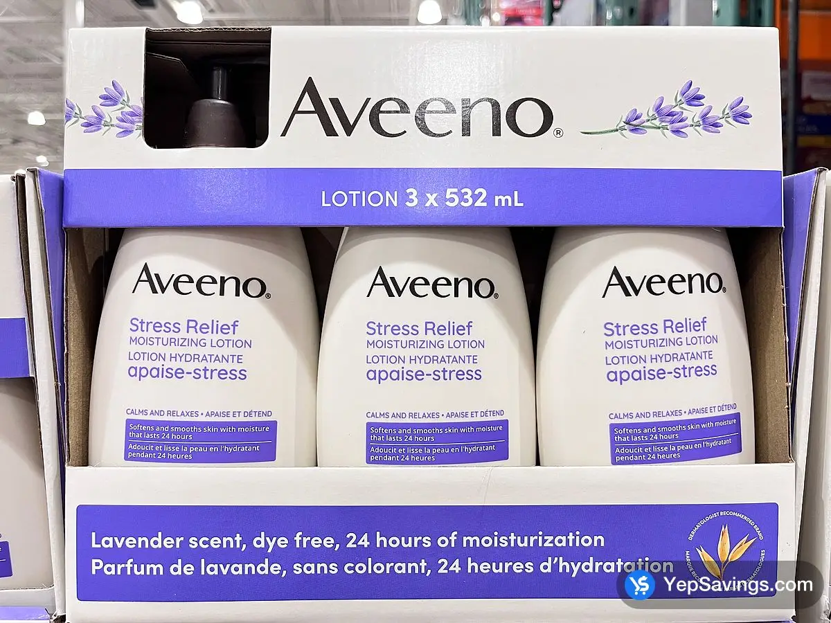 Costco AVEENO STRESS RELIEF LOTION 3 x 532 mL - Canada (ITM 1794187)
