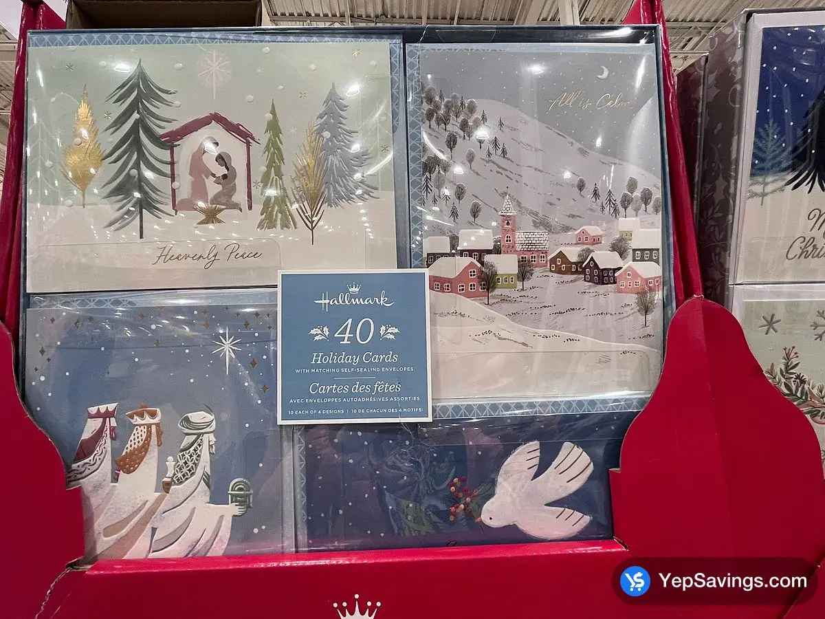 Costco HALLMARK 40 HOLIDAY CARDS 10 EACH OF 4 DESIGNS - Canada (ITM 1600384)